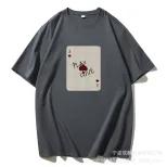 Cotton Short Sleeve T Shirt Loose Fit Round Neck Soft Fabric Unique Print Casual Wear for Women