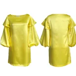 Plus Size Fashion Dress Loose Fit Puff Sleeves Stylish Design Autumn Wear for Moms Wholesale Ava