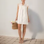 Elegant White Lace Dress Trendy Design Simple Style Perfect for Summer Events Wholesale Availabl