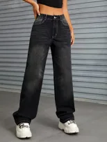 Wide Leg Denim Trousers Slim Fit Trendy Style Casual Wear Wholesale Available low MOQ fast shipp