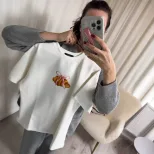 Womens Vintage Bow Print T Shirt Summer Casual Style Loose Fit Round Neck Short Sleeve 100 Cotto