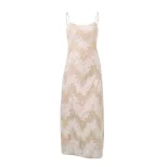 Elegant Vintage Backless Maxi Dress Sexy Low Cut Adjustable Straps Autumn Fashion Wholesale Avai