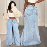 Loose Fit Casual Womens Denim Jeans Versatile Design Comfortable Fabric Trendy Style Ready to Sh