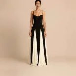 Elegant Womens Color Block Slip Dress Fashionable Slim Fit Sexy Style Perfect for Autumn Occasio