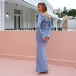 Bodycon Long Sleeve Dress Sexy Off Shoulder Design Slim Fit Comfortable Fabric Perfect for Autum