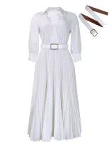 Plus Size Solid Color Dress Fashionable Elegant Design Autumn Wear for Women Wholesale Available
