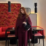 Womens Chunky Knit Sweater Set Solid Color Round Neck Loose Fit Includes Wide Leg Pants and Scar