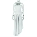 Casual A Line Dress Solid Color Ruched Waist Backless Halter Neck Street Style for Summer Wholes