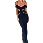 Elegant High Waisted Maxi Dress Spring Summer Collection Chic Design Perfect for Parties Wholesa