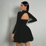 Elegant Womens Dress Square Neck Slim Fit Short Length Spring Summer Fashion Wholesale Available