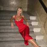 Red Satin Strapless Backless Dress Elegant Fit High Quality Fabric Perfect for Formal Events Who