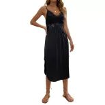 Lace Trimmed Cami Dress Sexy Summer Style Elegant Design Perfect for Parties or Casual Outings W