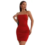Summer Y2K Knit Dress Bodycon Fit Backless Spaghetti Straps Comfortable Fabric Casual Wear Whole