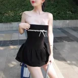 Womens Bodycon Dress Solid Color Off Shoulder Backless Long Sleeve Winter Fashion for Parties OE