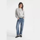 Womens Solid Color Polo Neck Sweater Casual Knit Pullover Versatile Style for Autumn and Winter