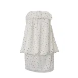 Chic Polka Dot Print Strapless Mini Dress Backless Design Sexy Style Spring Collection Wholesale