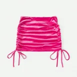 High Waisted Velvet Mini Skirt Sexy Tie Up Design Ruched Detailing Slim Fit Perfect for Parties