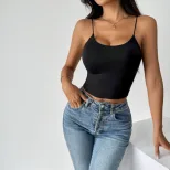 Womens Fashionable Minimalist Sexy Cami Top Versatile Casual Spring Summer Wholesale Available