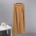 High Waisted Wide Leg Trousers Spring Collection Casual Style Flared Design Versatile for Everyd