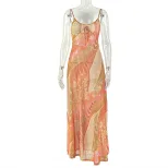 Fashionable Womens Bodycon Dress Floral Print Sleeveless Slim Fit Casual Style Perfect for Vacat