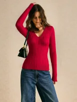 Vintage Inspired V Neck Sweater Slim Fit Long Sleeve Striped Lightweight Fabric Spring Summer Un