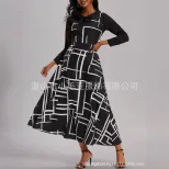 Elegant Floral Print Asymmetrical Dress Fashionable Patchwork Design Perfect for Parties and Spe