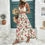 High Waisted Floral Print Skirt Sweet Vacation Style Womens Summer Fashion Wholesale Available