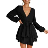 Elegant French Style Womens Dress Fashionable Versatile Short Skirt Spring Summer Collection Who