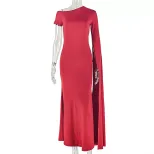 Off Shoulder Long Sleeve Dress Hollow Out Design Slim Fit Spring Fashion Perfect for Parties and