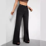 Loose Fit High Waisted Straight Leg Jeans Flattering Design Comfortable Fabric Versatile Style W