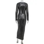 Sequin Bodycon Dress Slim Fit Elegant Style European Fashion Perfect for Parties and Special Occ