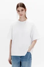 Womens 100 Cotton Solid Color T Shirt Round Neck Short Sleeve Versatile Style Spring Summer Coll