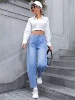 Slim Fit Denim Jeans Stylish Versatile Trendy Casual Wear for Women Wholesale Available OEM ODM