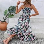 Floral Print Maxi Dress Casual Style Elegant Vibes Sleeveless Lightweight Fabric Perfect for Sum