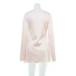 Casual Loose Fit Satin Dress Round Neck Long Sleeve Comfortable Versatile Perfect for Everyday W