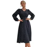 Elegant V Neck Womens Dress Fashionable Versatile Chic Ideal for Casual Outings or Parties Whole