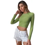 Womens Casual Knit Long Sleeve T Shirt Slim Fit Sexy Backless Design Comfortable Fabric Perfect