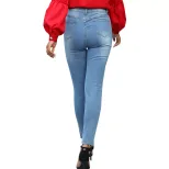 High Waisted Slim Fit Jeans Versatile Comfortable Trendy Autumn Winter Fashion for Women Wholesa