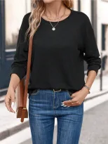 Casual Loose Fit Solid Color Sweater Round Neck Autumn Winter Comfortable Fabric Wholesale Avail