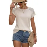 Womens Summer Top Solid Color Casual Style Lightweight Fabric Perfect for Everyday Wear Wholesal