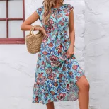 Floral Print Vacation Dress Sweet and Elegant Design Ideal for Summer Occasions Wholesale Availa
