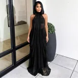 Summer Womens Fashion Set Halter Neck Strapless Sheer Fabric Bodycon Skirt Perfect for Parties o