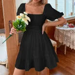 Sweet Backless Mini Dress Elegant Design Perfect for Summer Ideal for Commuting or Casual Outing