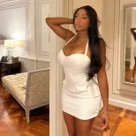 Slim Fit Backless Bodycon Dress Solid Color Sexy Elegant Perfect for Parties and Night Out Whole