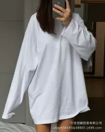 Womens Long Sleeve T Shirt Solid Color Oversized Fit 100 Cotton Casual Everyday Wear Wholesale A