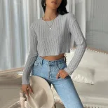 Casual Womens T Shirt Short Cropped Style Solid Color Simple Design Spring Summer Commuter Wear