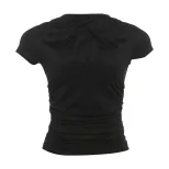 Casual Slim Fit Short Sleeve Top for Women Sexy Lace Up Design Summer Fashion Wholesale Availabl