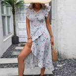 Floral Print Dress Fresh and Sweet Design Perfect for Spring Summer Occasions Wholesale Availabl