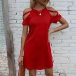 Loose Fit Casual Sexy Off Shoulder Knit Mini Dress Spring Summer Collection Perfect for Parties