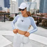 Fashion Womens Long Sleeve T Shirt Round Neck Printed Design Casual Style Wholesale Availability